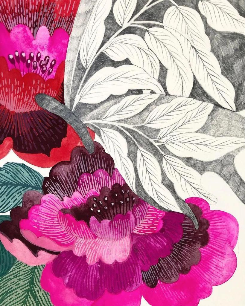  艺术家|水彩平涂，装饰效果太强了，自己动手画一幅，美到邻居羡慕嫉妒！