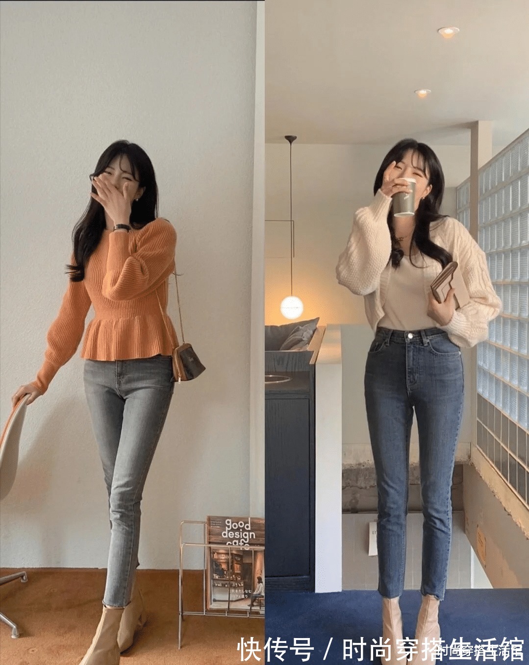 显瘦|?九分裤+短靴才是秋冬的打开方式，时髦显瘦又保暖，这么穿很好看