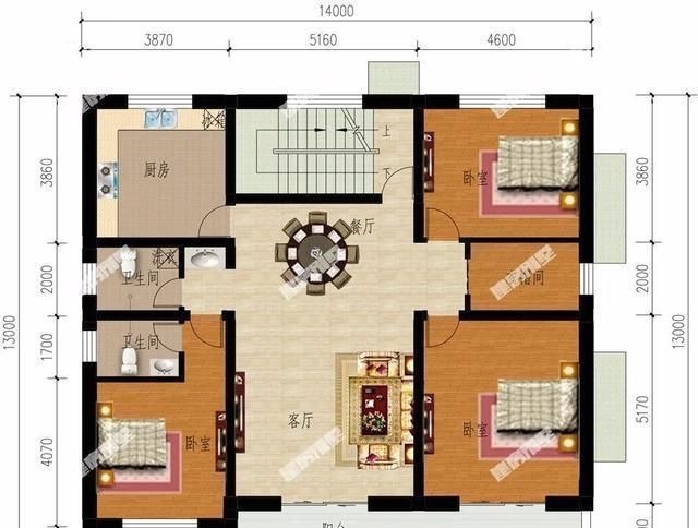 三室|两栋建在农村的叠拼别墅，每层可住一户，第一栋还带商铺