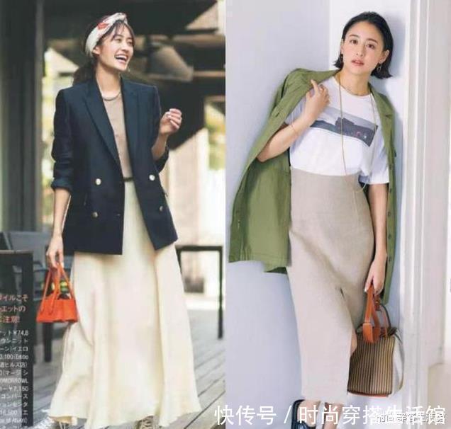 百褶裙|阔腿裤已经过时了,今年流行的是“T恤+半裙”,时髦显瘦又清凉