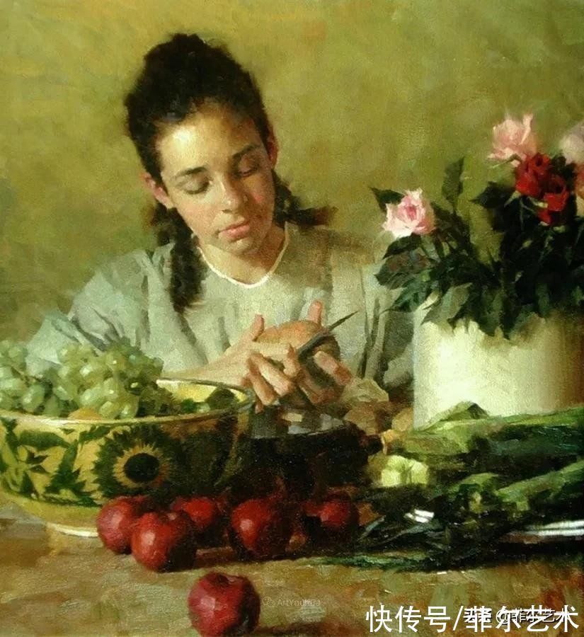 油画#色彩浓郁透明感富有表现力与感染力~画家摩根·威斯特林油画欣赏