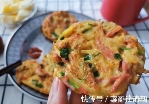 面糊|10种早餐饼的做法,有菜有蛋,营养丰富,每天换着吃,一周不重样