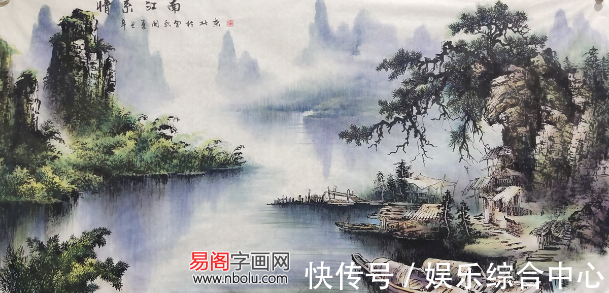 山水画!周国民当代彩墨山水画:天近星辰大,山深世界清