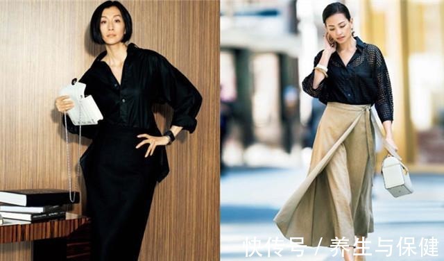 穿搭 40+女人衣柜必备黑衬衫,穿出气质与自信,独有的魅力让人着迷!