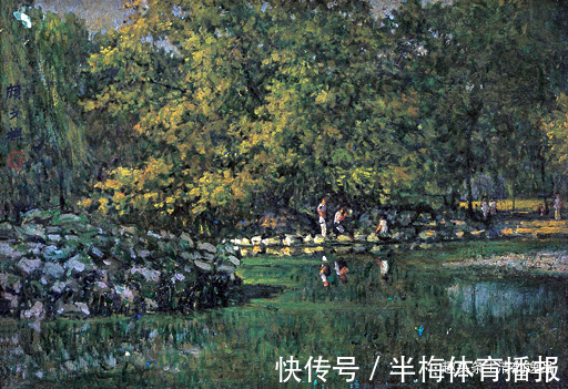 少年时代$中国早期油画家:颜文樑油画作品欣赏