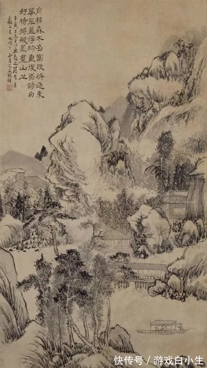 关门弟子$他是石涛的关门弟子,每岁寒食必祭其墓,一个重情重义的山水画家