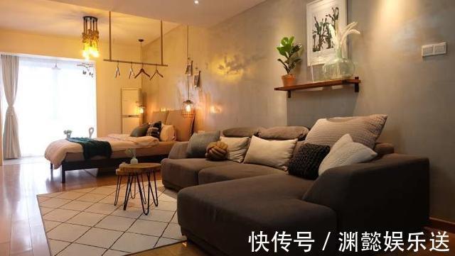 纯白色|43平美式简约温馨空间,客厅卧室一体式设计,简约温馨不失柔和感