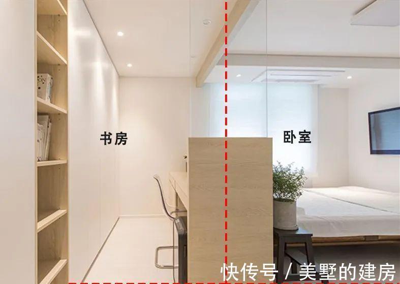 衣帽间|新房完工才知道媳妇多有眼光,床头做书房,中间隔断半墙半玻璃!
