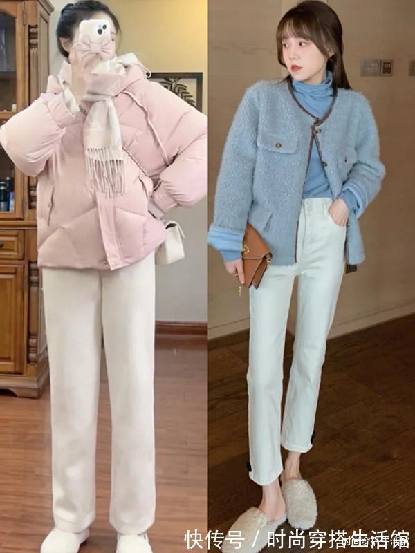 街拍|冬末初春白裤子怎么穿?掌握这3个穿搭要点,普通人穿上也好看