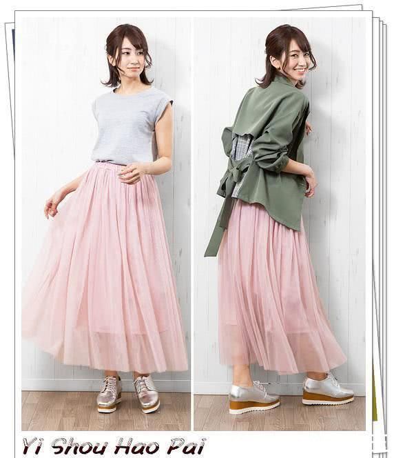 鞋子|夏季网纱裙的日系流行穿搭示范,看日本女人怎么给它配上衣和鞋子