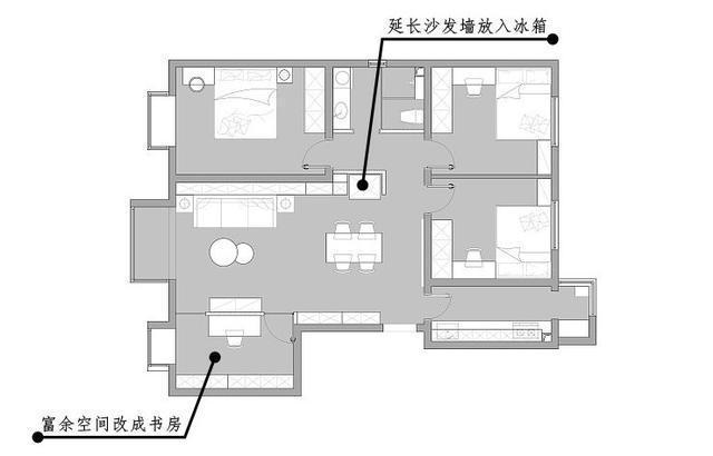 柜子|不走寻常路,把沙发墙加厚,全屋装满柜子,90㎡住着比大宅舒坦