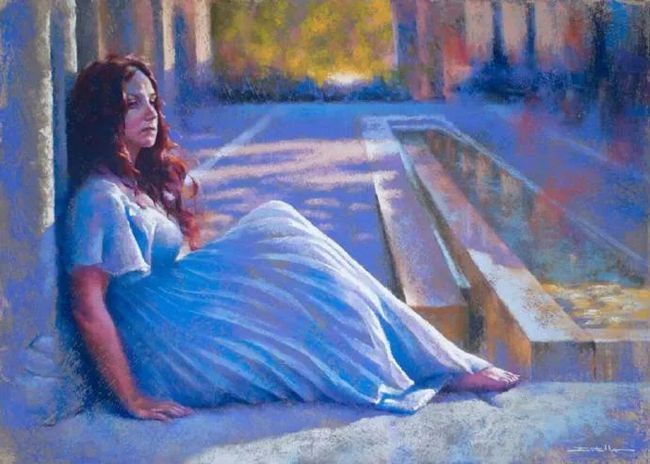 艺术学院$法国女画家:魅力独特的色粉味道