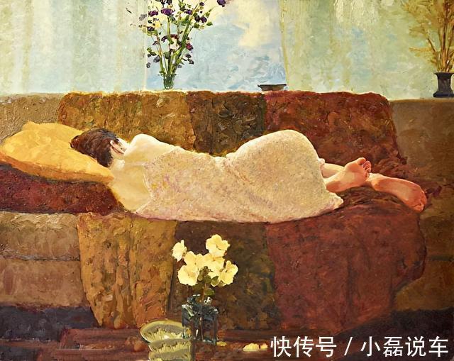 绘画$水灵秀气的美国女性人体油画,真可谓朱粉不深匀,闲花淡淡香