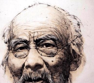 这段话&他的画从一元暴涨到九亿元, 没有一根线表达水, 却能让人看到江河！