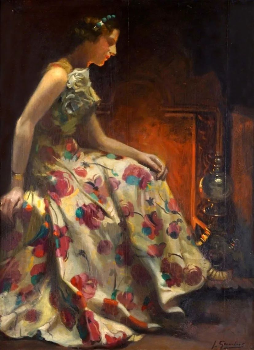 共济会@比利时艺术家古韦卢斯油画里的女子,有深度有内涵