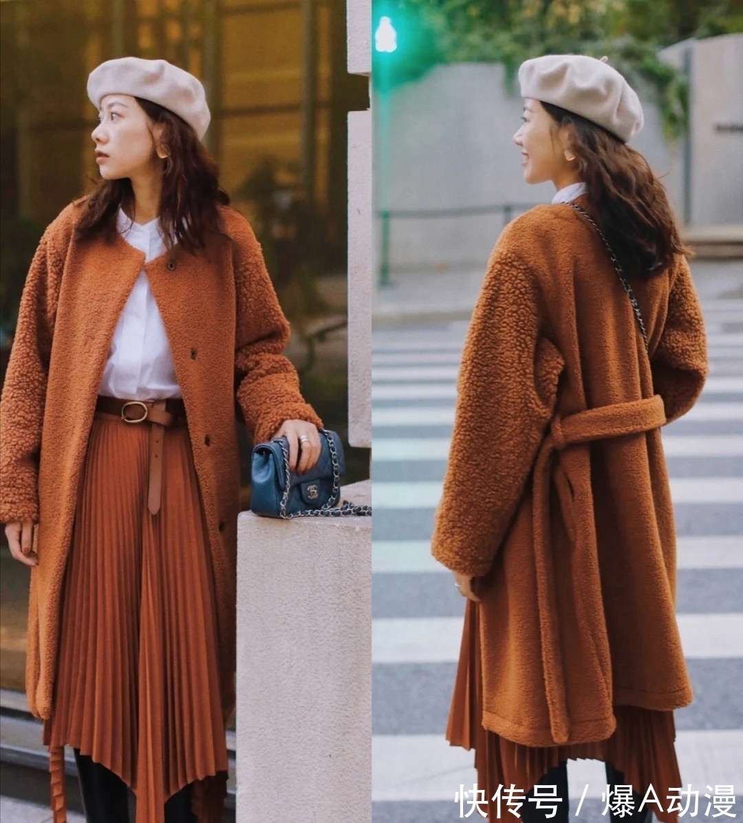 长大衣 40、50岁女人,试试冬季超火的“同色系”穿搭,简约大气显年轻