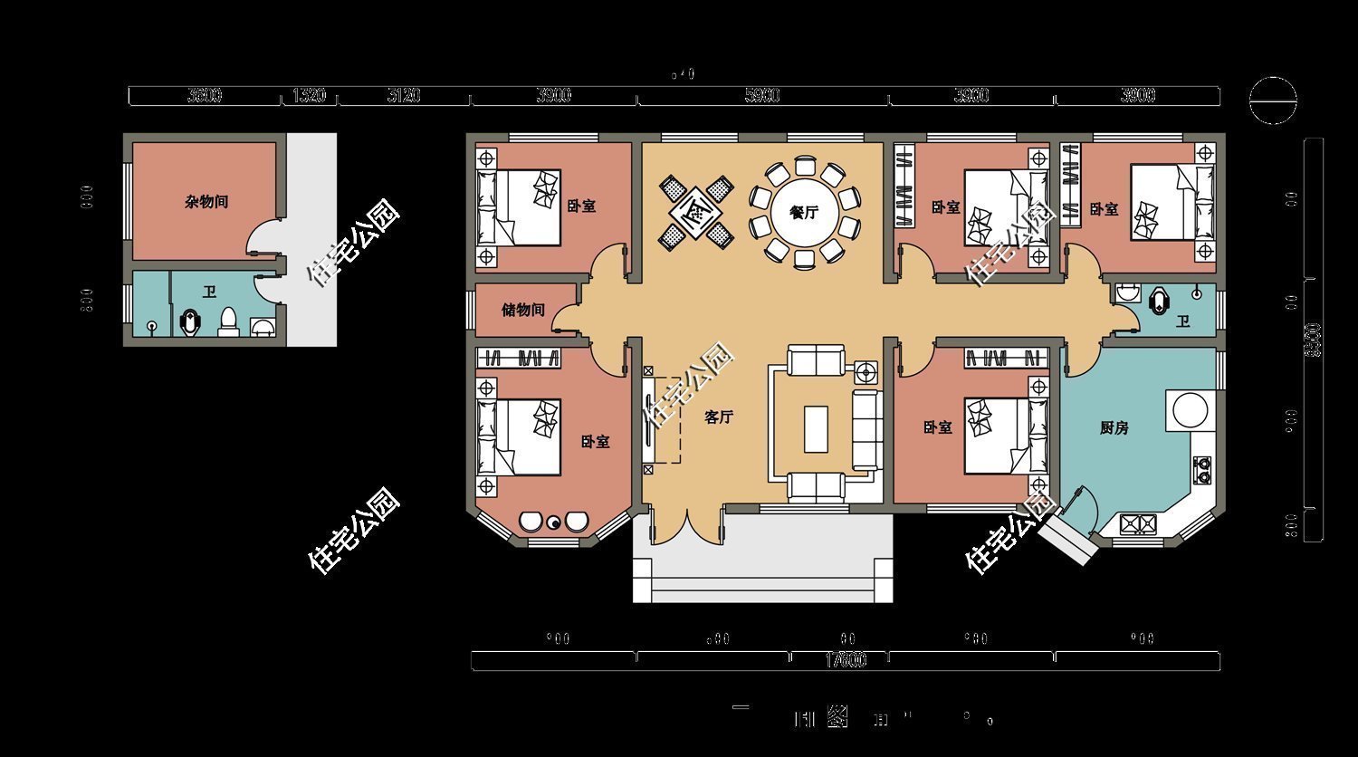 养老房|养老房还是一层好,10套一层农村户型,建一栋出来送给父母正合适