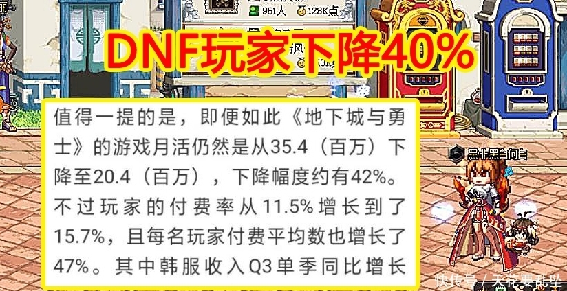 消费率|DNF：玩家下降40％，消费率提升50％，史派克又立功了！