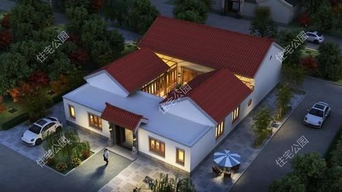 农村|农村建房还是有个院子好,10套农村平层小院,既能停车还能养鸡鸭