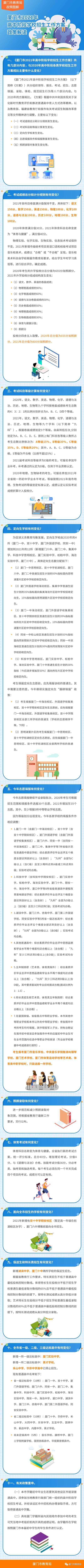 厦门市2021年高中阶段学校招生工作方案