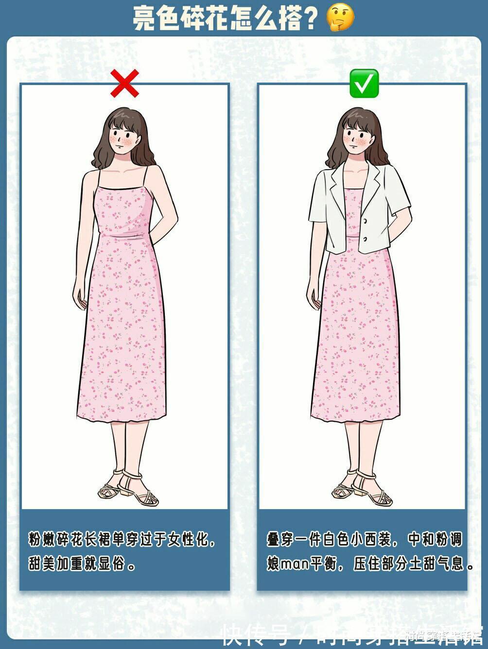 tips|8张图告诉你,碎花裙怎么穿才不显老气?赶紧收藏起来
