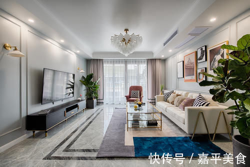 时尚|王阳洋作品:144㎡轻奢三居,简约的时尚空间,优雅且实用