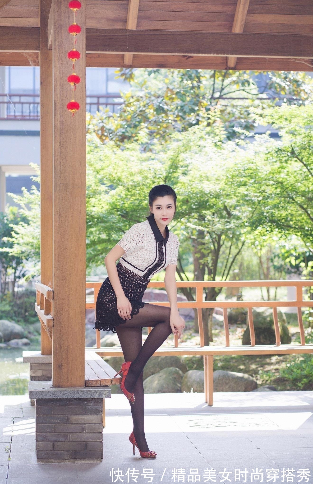 高跟鞋 简约又时尚的裙装搭配,给人一种简约的时尚美