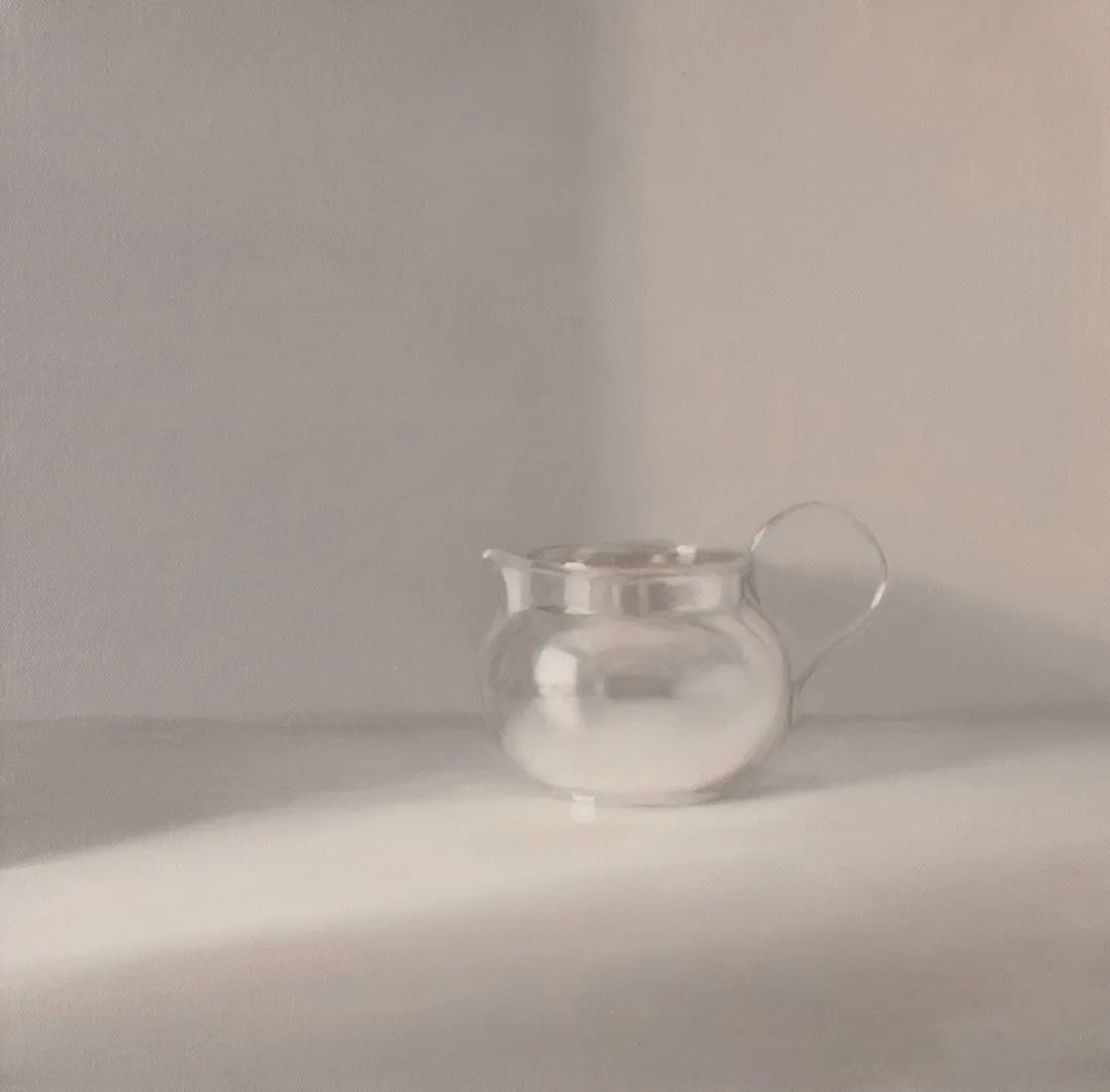 孤独感#柔和的光影和质感,她的静物画散发着一种孤独感!