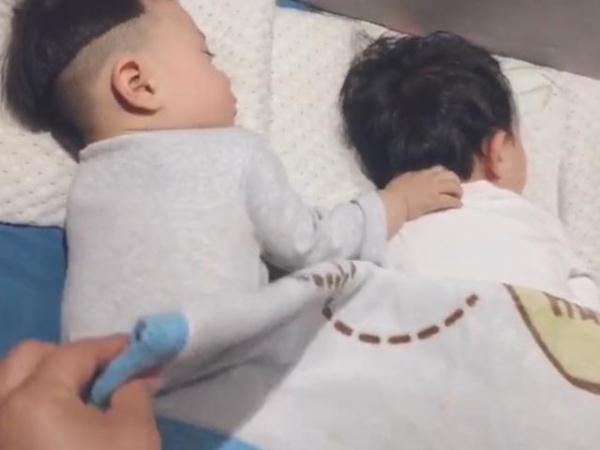 四个娃同时盖一条被子，妈妈掀开被子瞬间，被娃睡姿萌到了