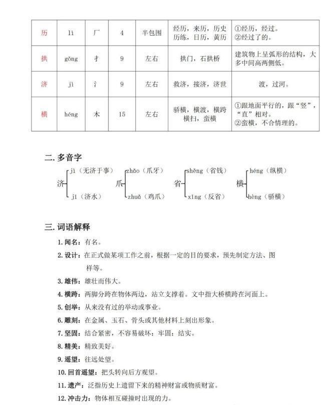 语文三年级（下册）课堂笔记