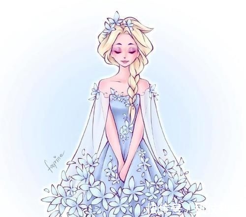 文章插图艾莎女王在动画中身穿浅蓝色的连衣裙,她有着金色的长发,脸上