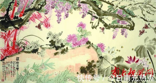 赵英!南充画家联袂创作《盛世华章》