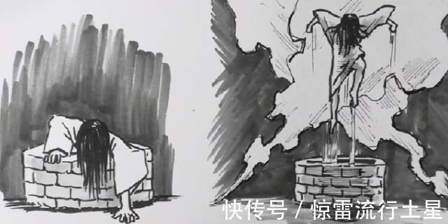 出场方式|画师绘制贞子的不同出场方式，JOJO风很酷，奥特曼风让人怀念