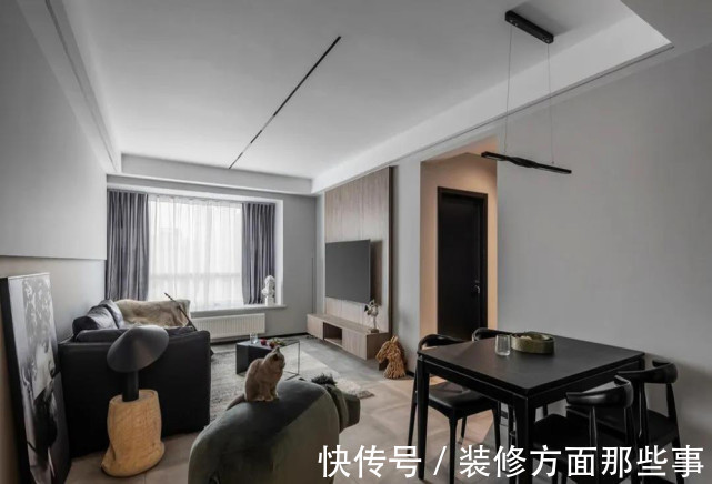 艺术感|100平现代简约风二居室,将艺术的跃动之美赋于空间之上