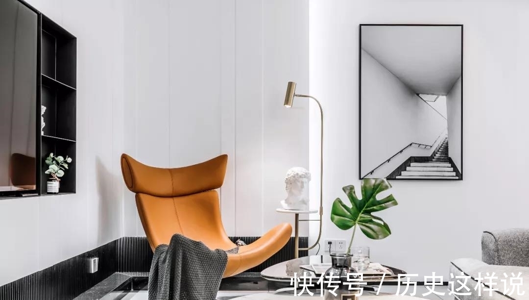 黑白灰|77平两居室户型，现代简约风，时尚又实用（附平面图）