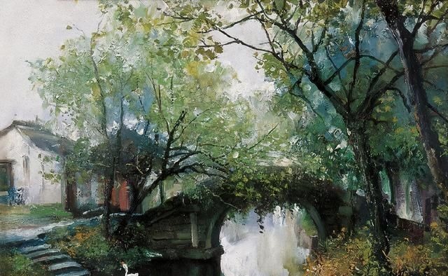 欣赏者#乡村美景油画:如诗如画的独特风格,别有一番家乡的韵味