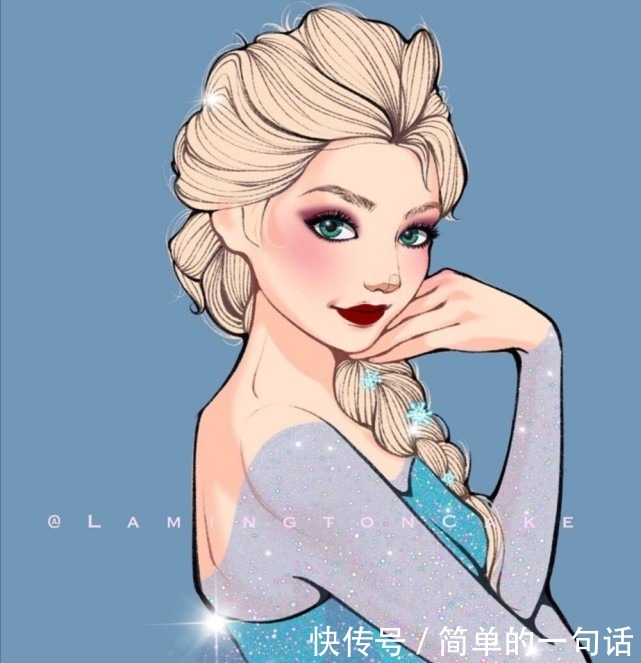  迪士尼|画师笔下的迪士尼公主，蒂安娜公主的婚纱照很美，木兰很像刘亦菲