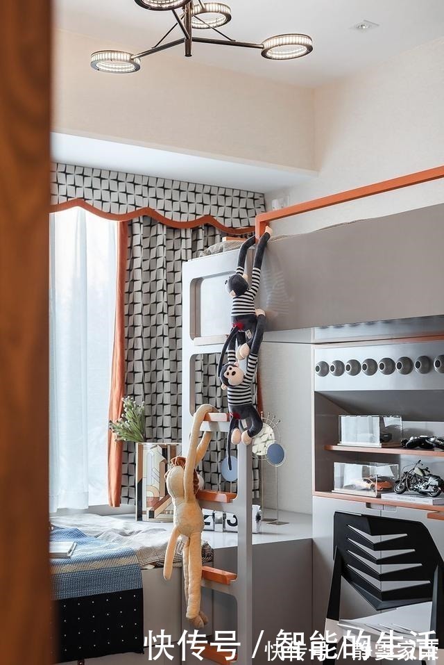 线条感|大平层的现代轻奢风设计高级灰碰上爱马仕橙的惊艳!