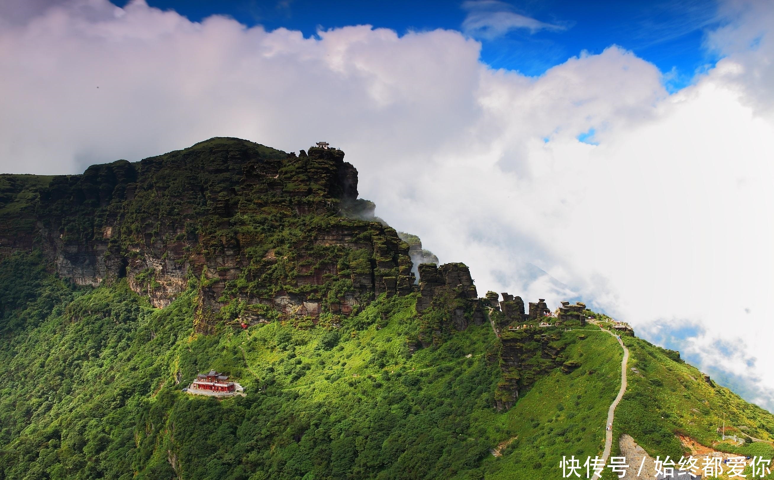 看了屹立在悬崖边亿万年的梵净山，再看日本富士山简直没法比