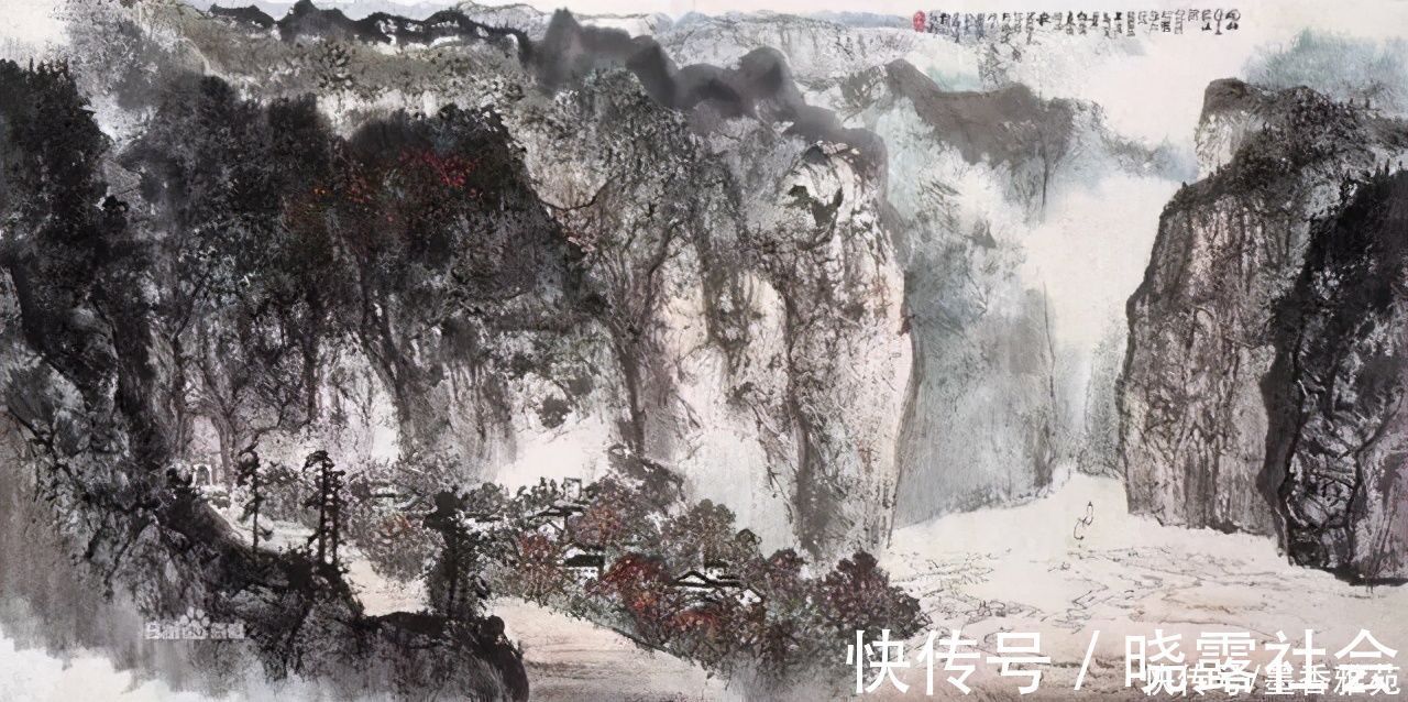 山水画$当代国画大师黄纯尧精品山水画作品欣赏