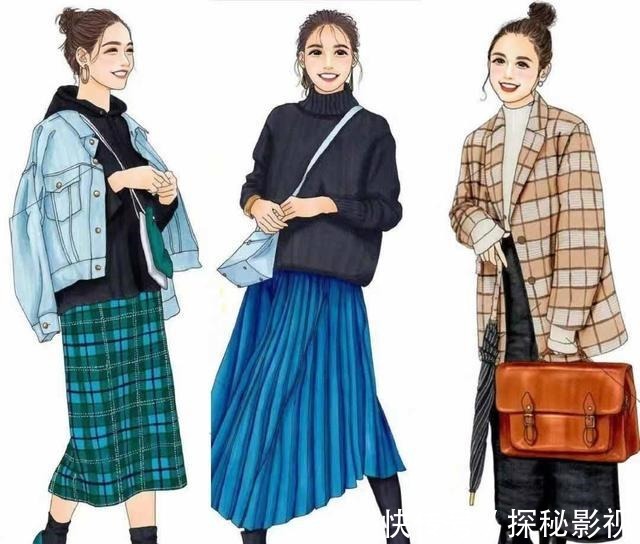 手绘 学色彩有什么用日本插画师的早春“手绘配色”，27套穿搭真绝了！