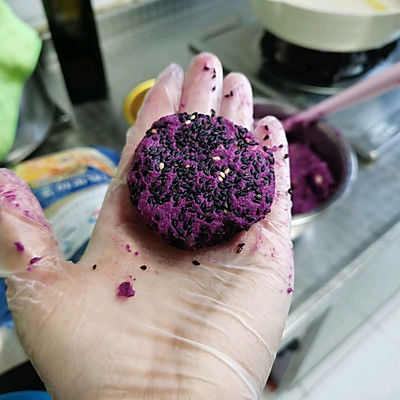 酸奶紫薯奶酪饼