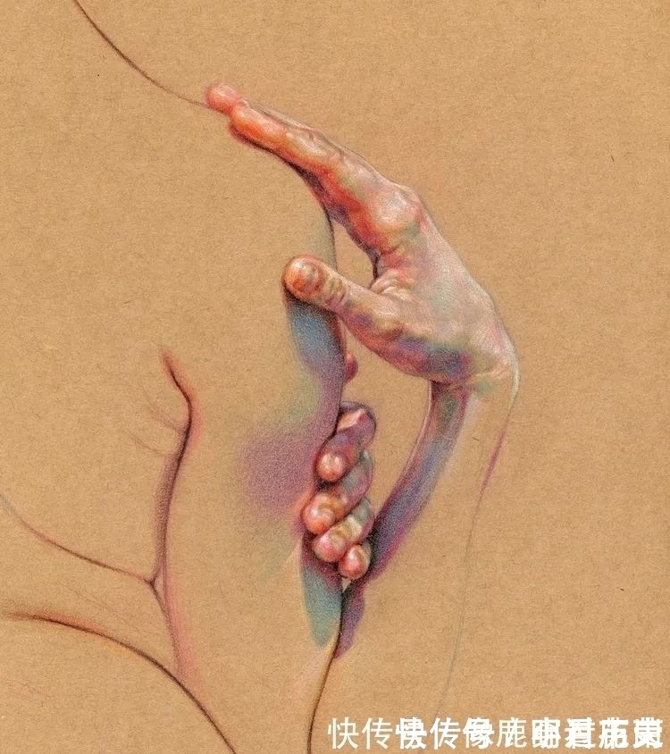 脚部&他只画手和脚,作品“肉感”十足,似乎让人能感觉到温度
