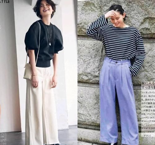 直筒|40岁女人的“阔腿裤”搭配指南：版型多样，轻松穿出高级气质