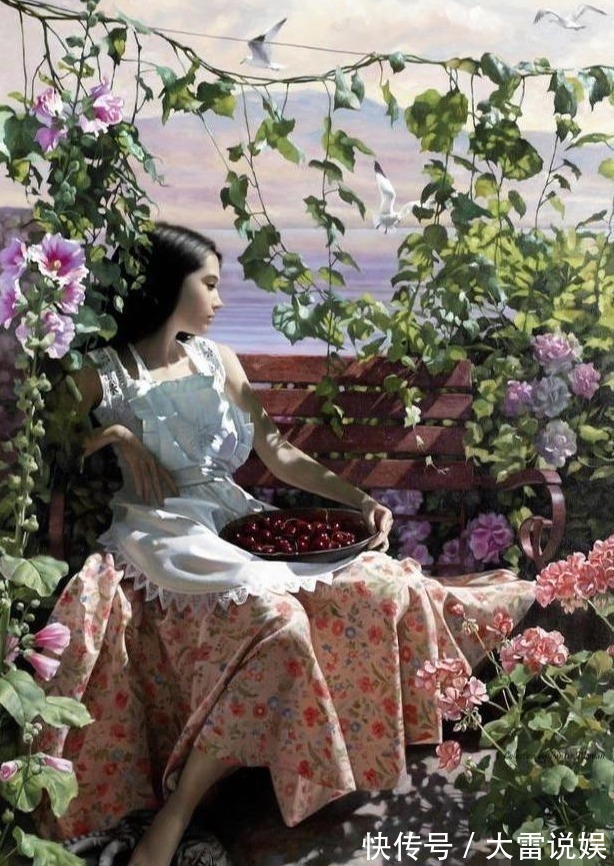 画作@画家夫妇合作画人体油画,他们善于捕捉人体光影,画作细腻而唯美