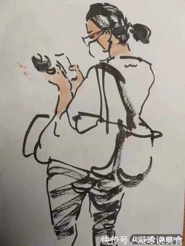 一幅画&3年画了12000多幅!地铁早晚高峰上,他画了这些偶遇的人