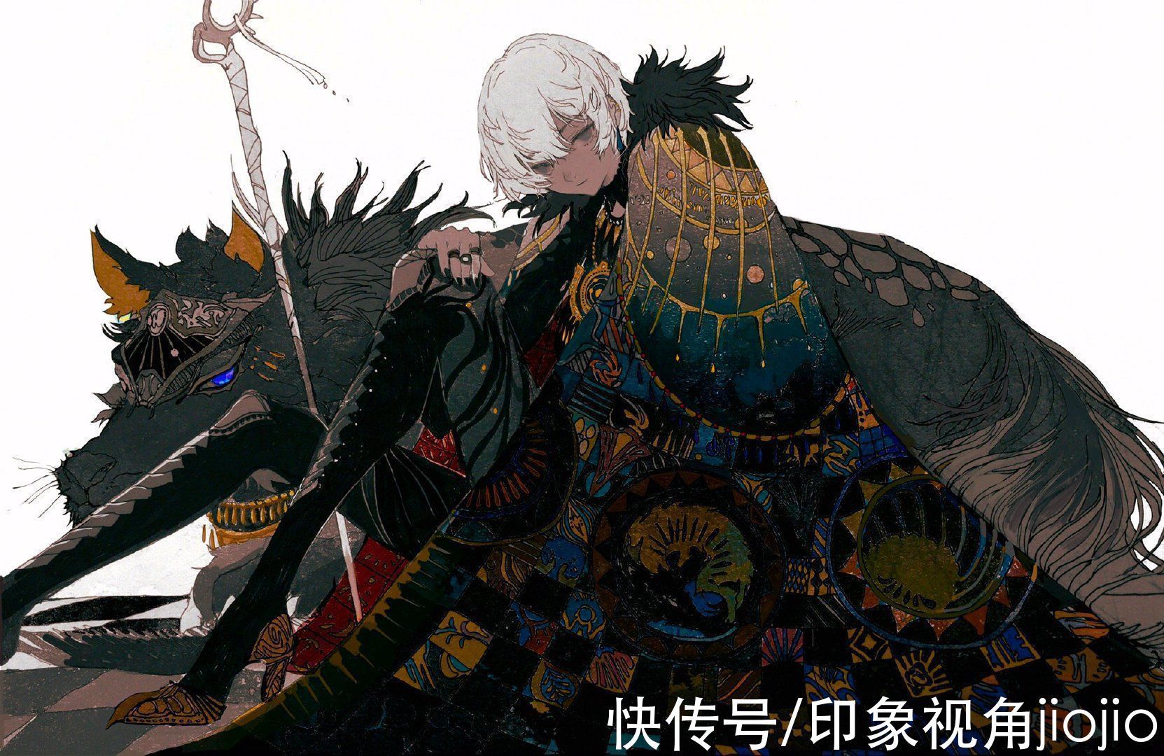 人物插画#平涂风格的幻想系人物插画,每一幅作品都似乎在讲故事