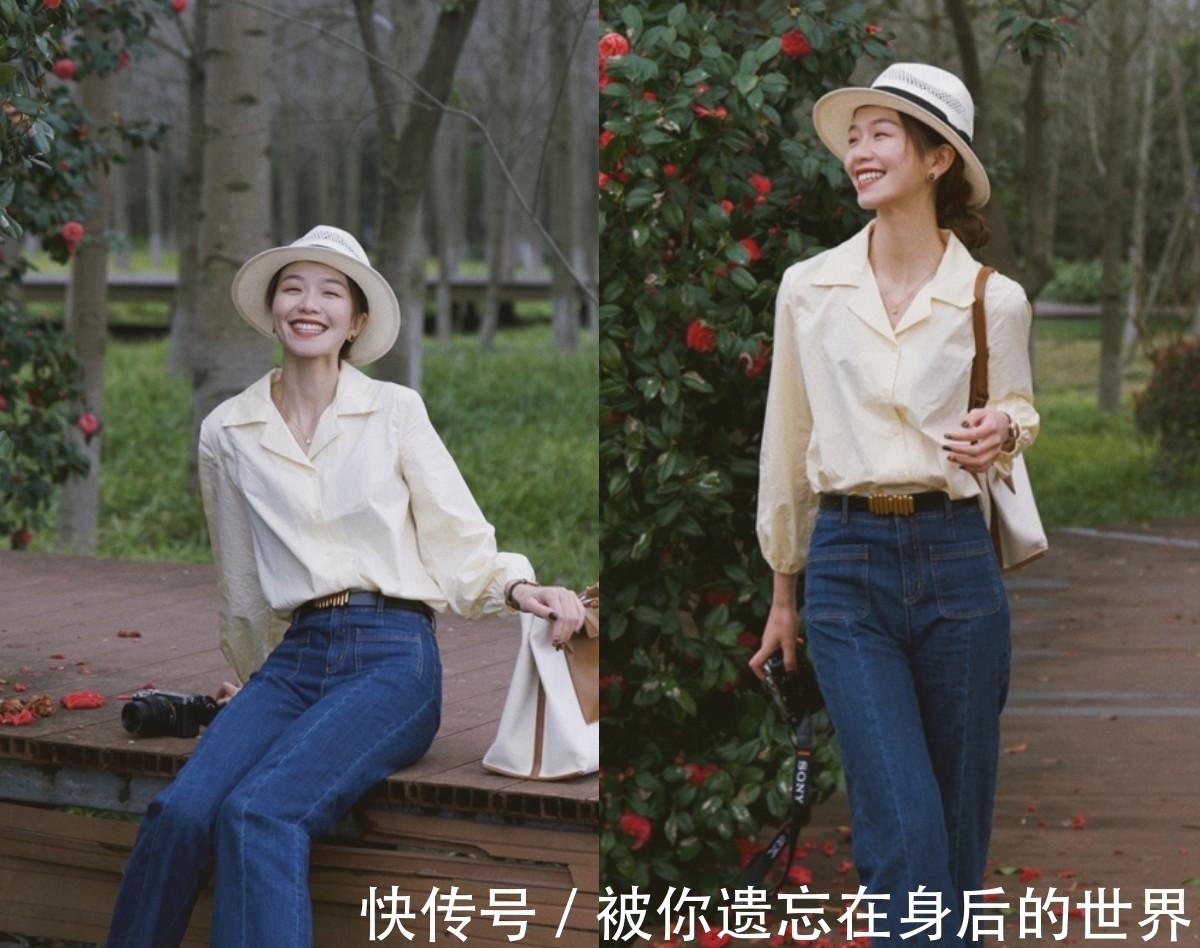 上衣|“懂穿”的女人,穿牛仔裤很少搭配T恤,选对上衣才能美得轻松