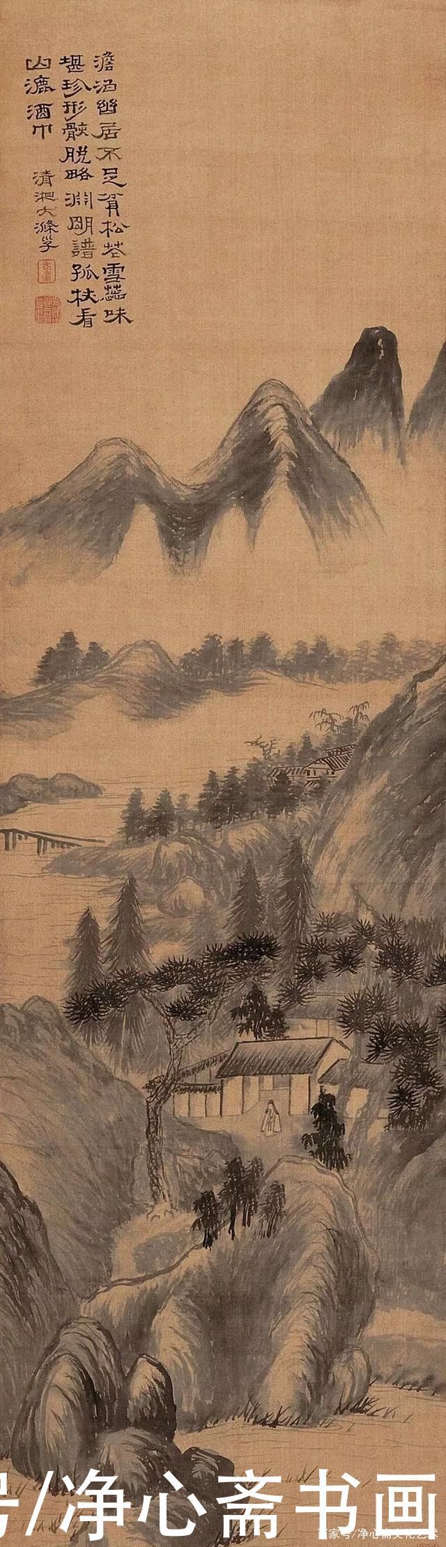 张大千@人们总会被壮美山水过感动,500年前画家石涛就做到了,你呢