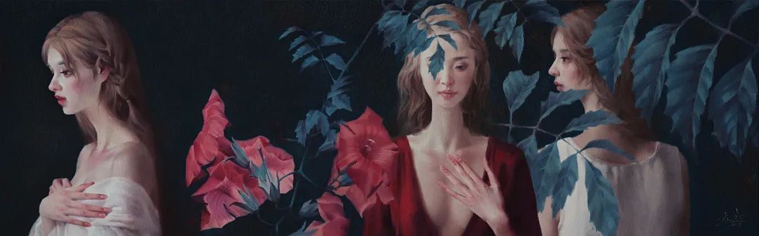 杨超@杨超:人体油画唯美而清雅脱俗,画出了东方女子的纯净与圣洁